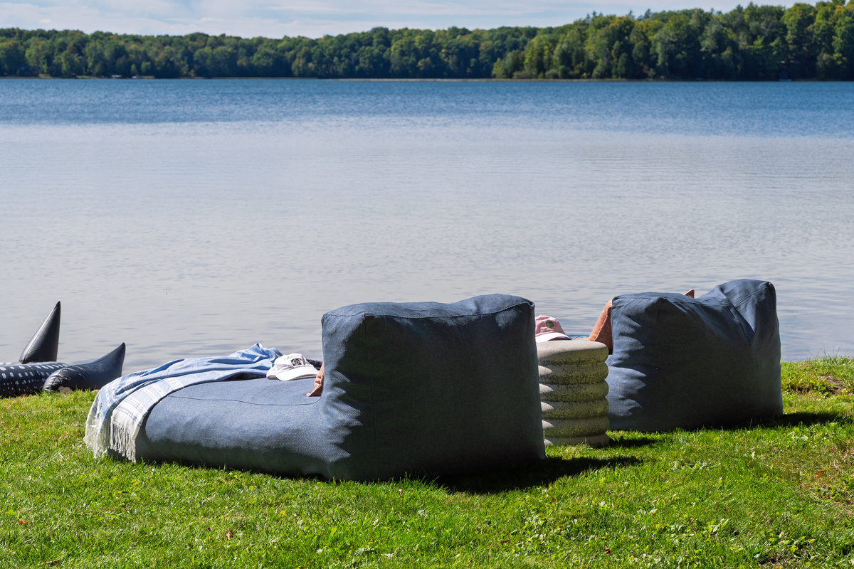 Relax in the super comfy beach chaises as you keep an eye on the kiddos and enjoy chatting with a friend from your front row seat.