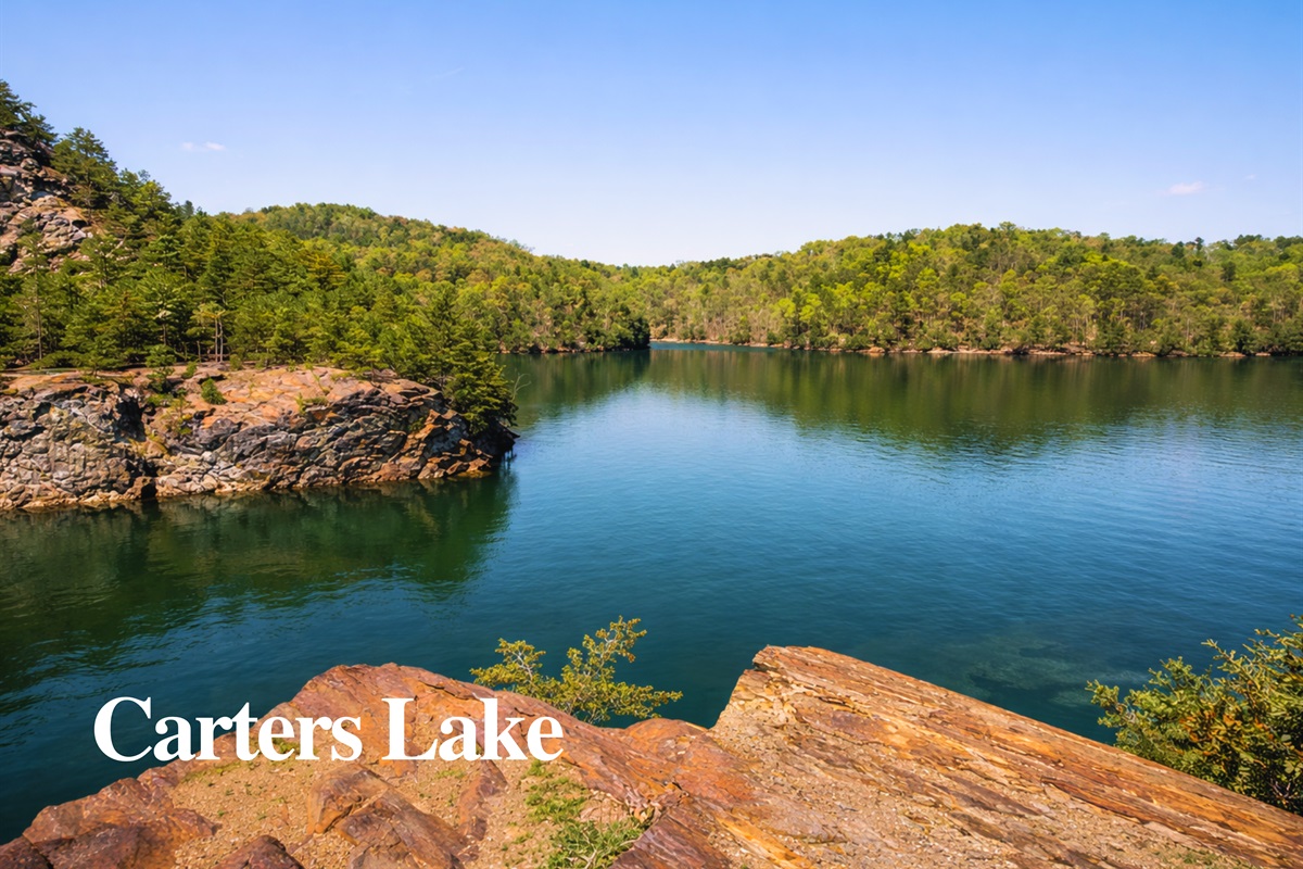 Spend the day at Carters Lake, known for its deep, pristine waters and some of the best fishing in North Georgia.