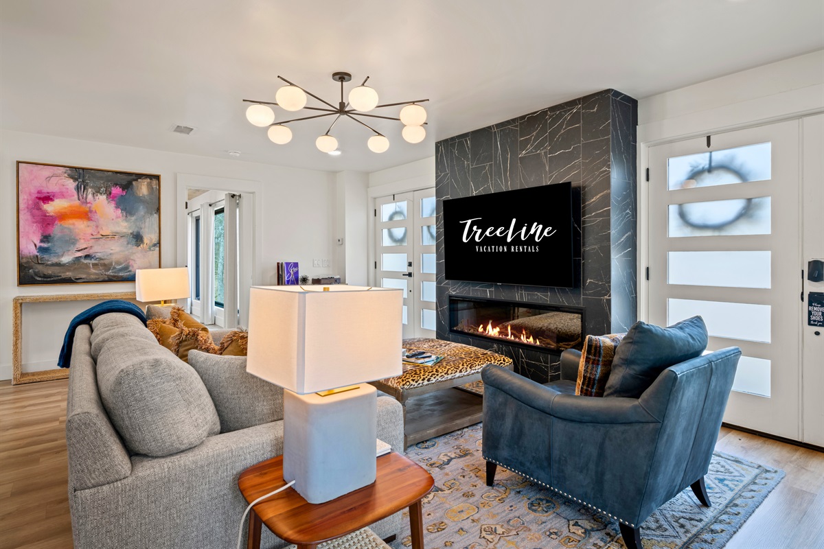 Another angle of the living area shows how easily everyone can spread out while still feeling connected, whether you’re watching a movie or just enjoying each other’s company.