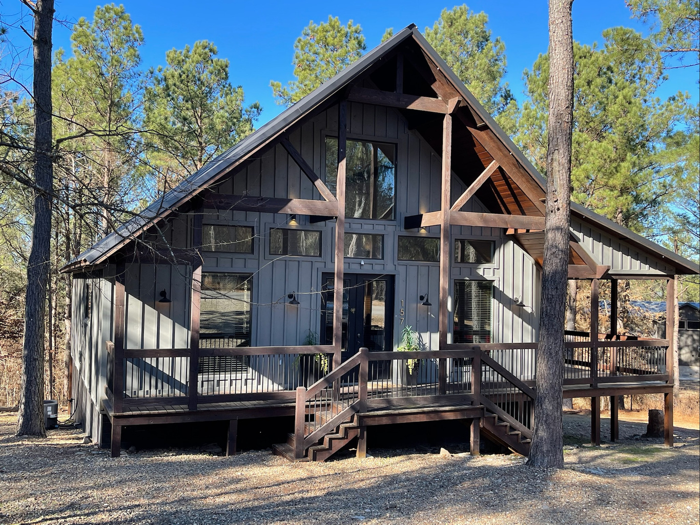 Romantic couples cabin, First Kiss.