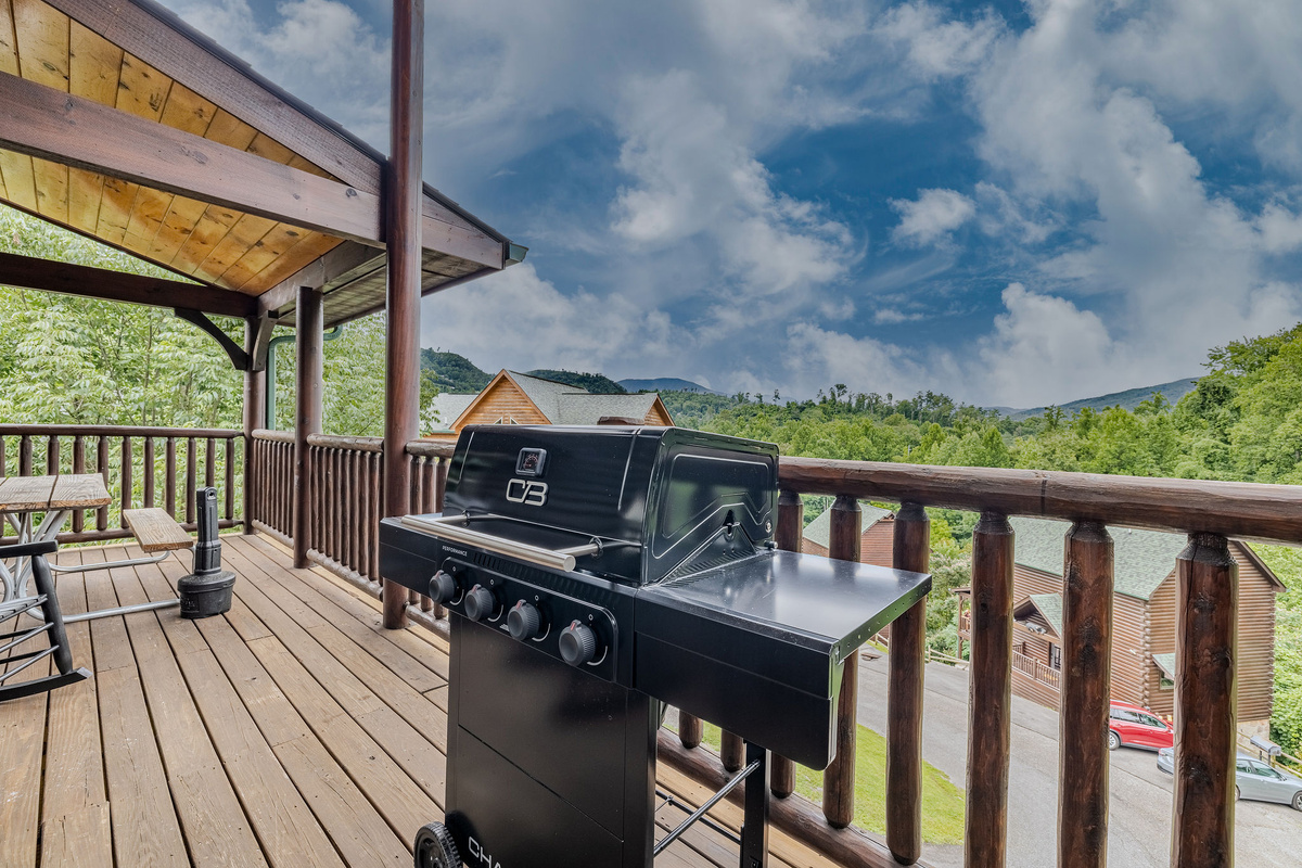 Enjoy the changing light over Gatlinburg and the surrounding Smoky Mountains from the comfort of the cabin.
