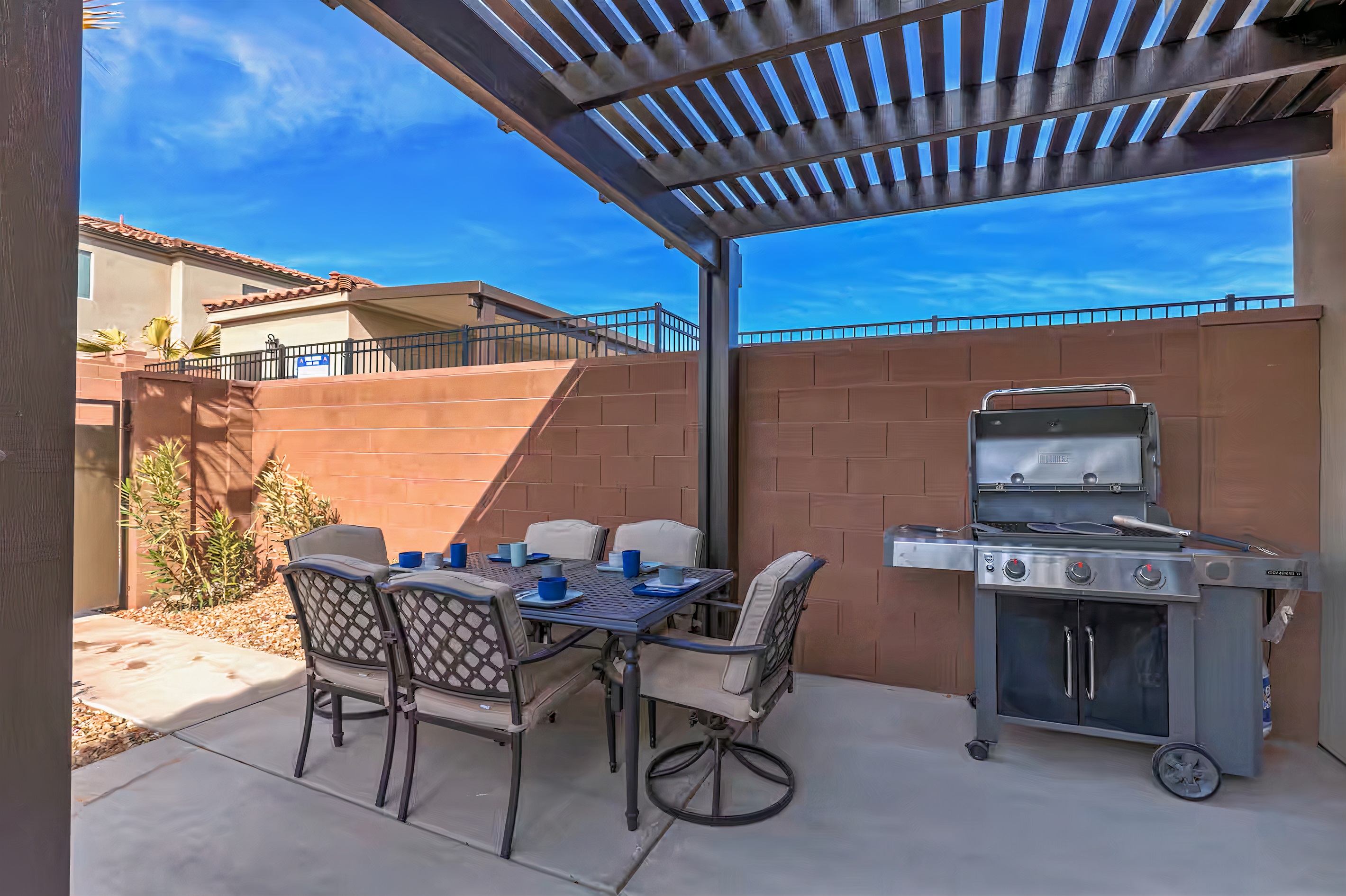 Enclosed private courtyard.