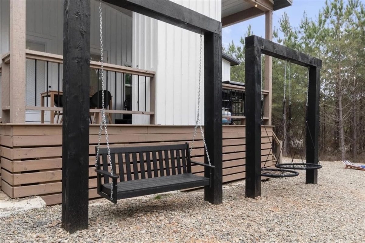Take a break, sway a while, and soak in the beauty of nature from this cozy perch.