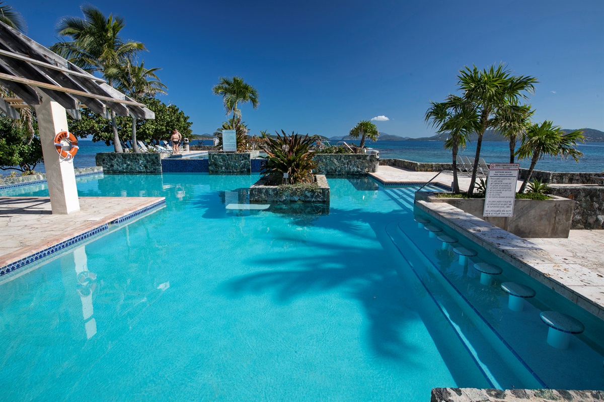 Spacious pool area perfect for soaking up the sun or taking a refreshing dip.