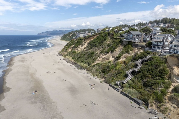 Olivia Beach Community Stair Access- Scenic staircase leading directly to the sand.