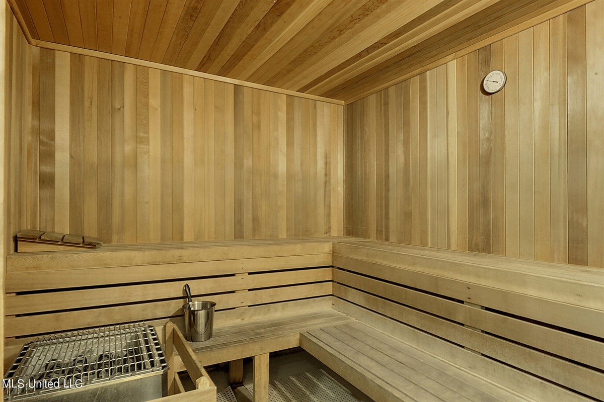 Sauna. Located in tower 2 bathrooms by indoor pool and gym.)