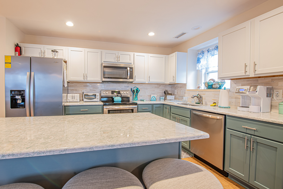 Close-Up View of Kitchen Island