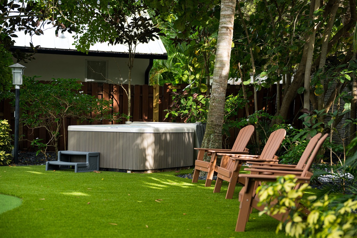 Your perfect spot to relax and rejuvenate&mdash;hot tub included.