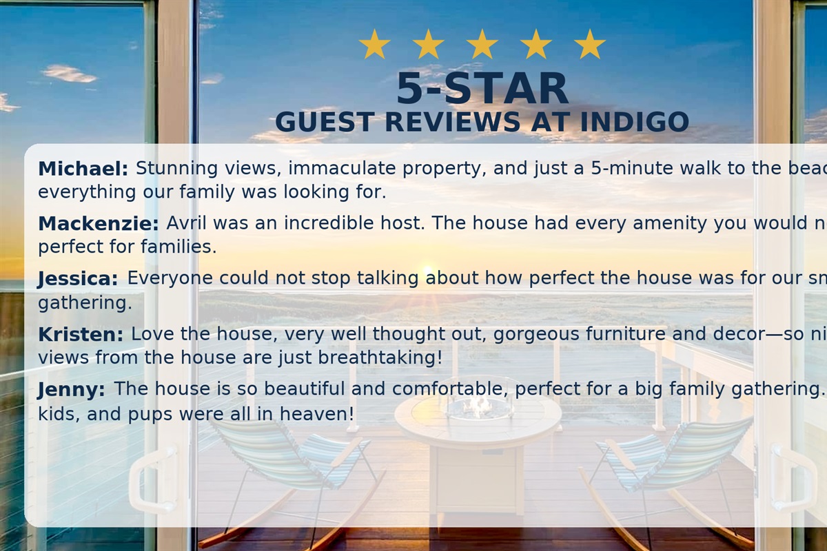 {5 Star Reviews} 120+ 5 Star Reviews on Airbnb & VRBO!