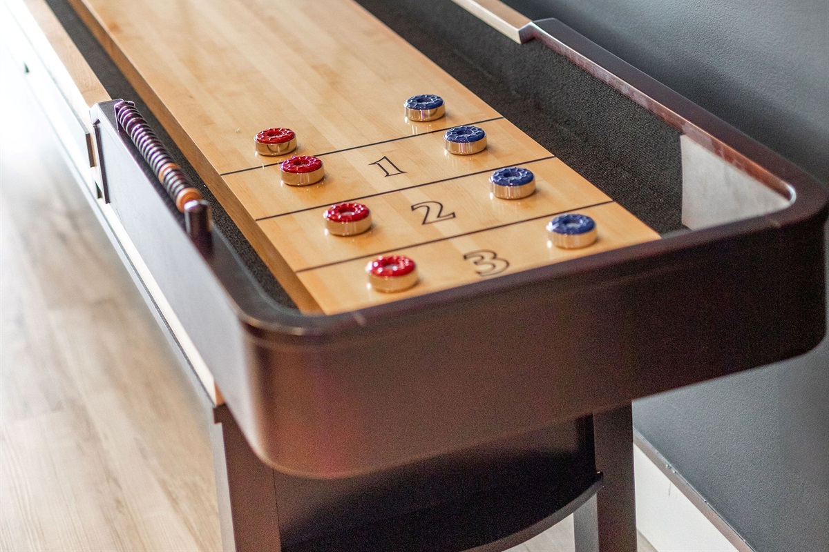 Compete with the family in shuffleboard!