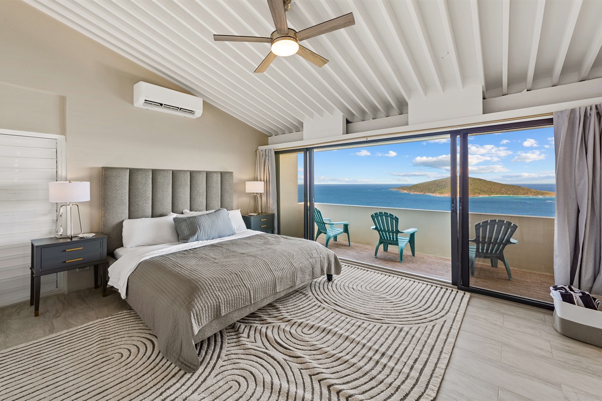 The views from the private bedroom balcony will keep you here morning and night