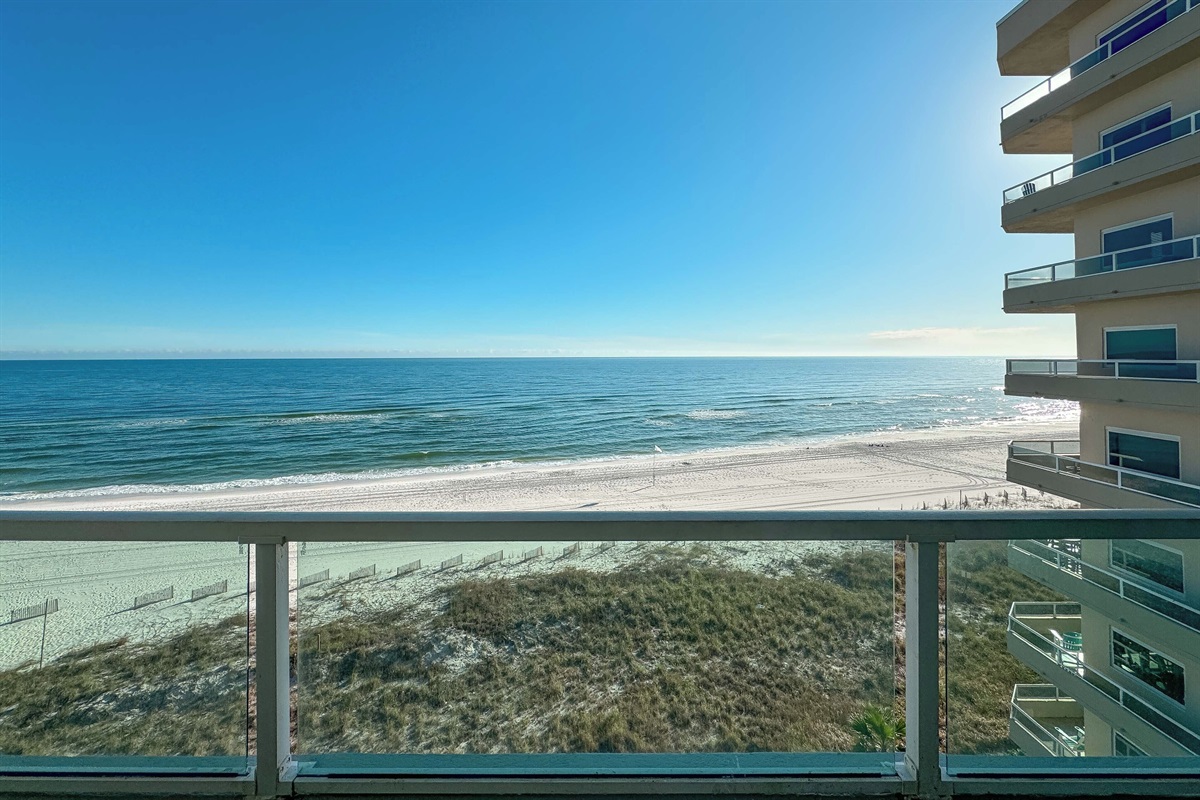 View of the Gulf and beach from the balcony 