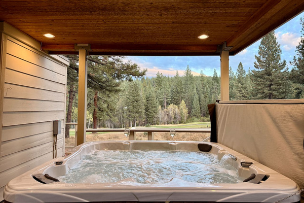 Relax to view of the Northstar Golf Course and trees beyond.
