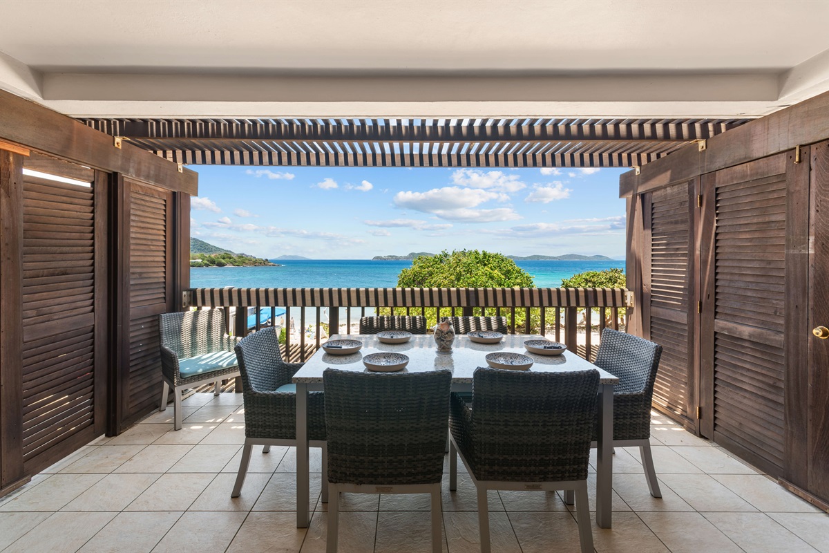 Your breakfast, lunch and dinner spot!!  It's the perfect place to enjoy the breeze and the view.