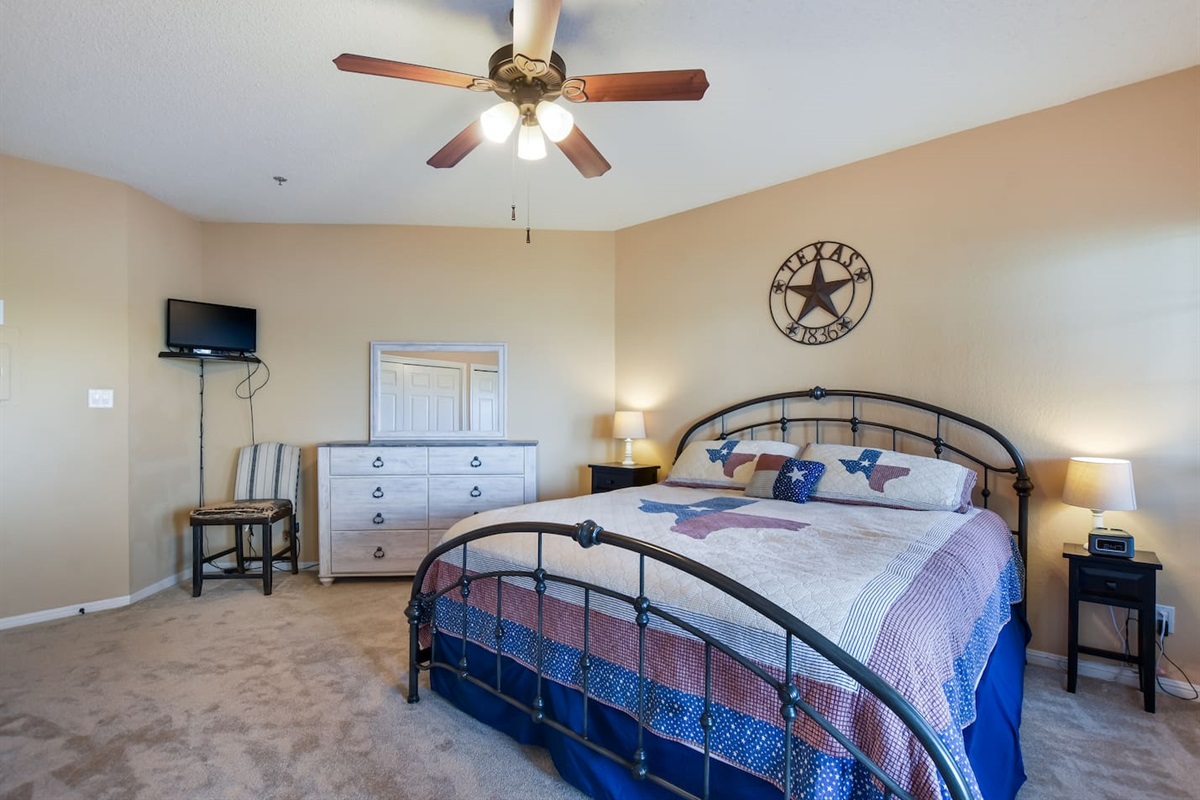 HDTV in Primary Bedroom