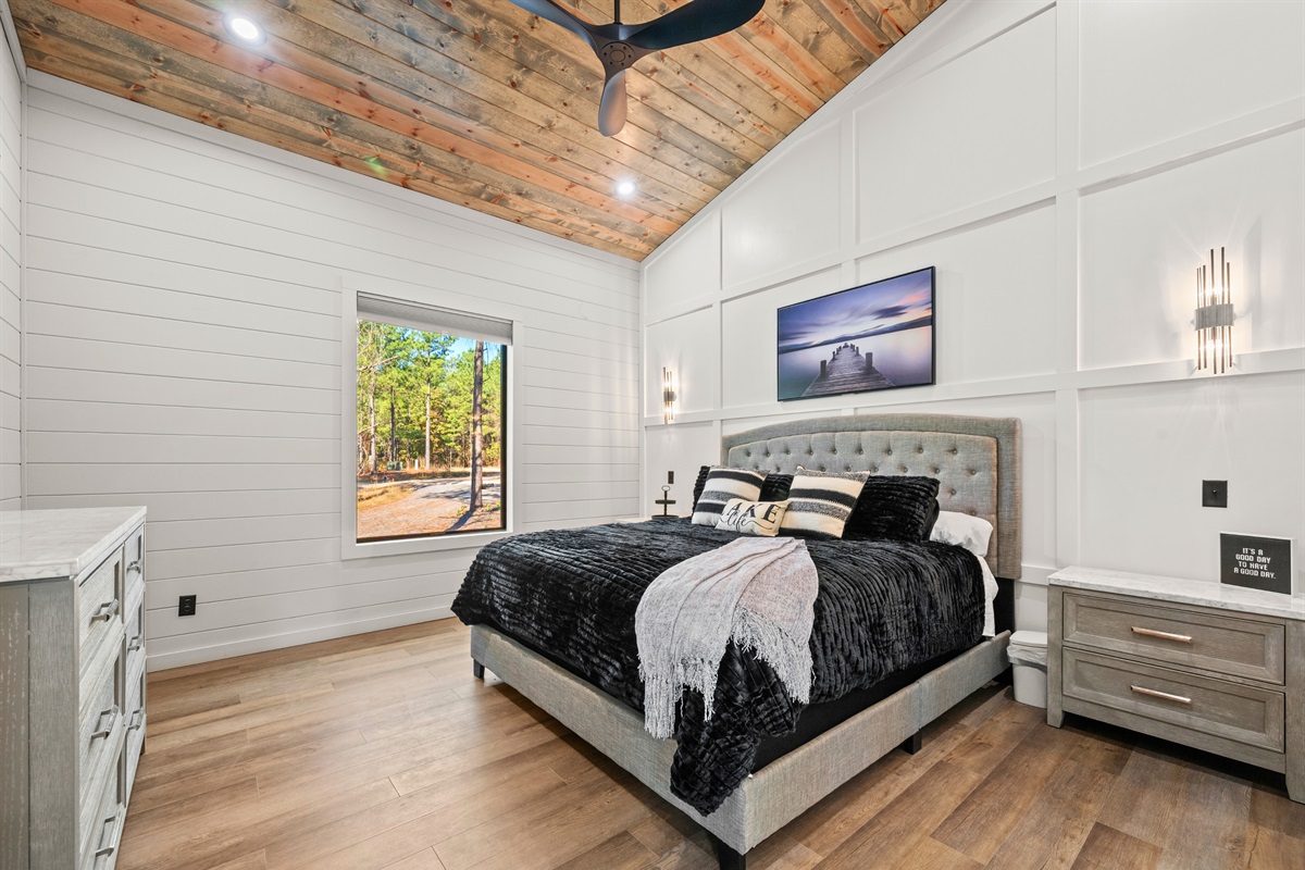 Thoughtfully designed with comfort in mind, this bedroom invites you to relax, recharge, and enjoy a good night’s rest.