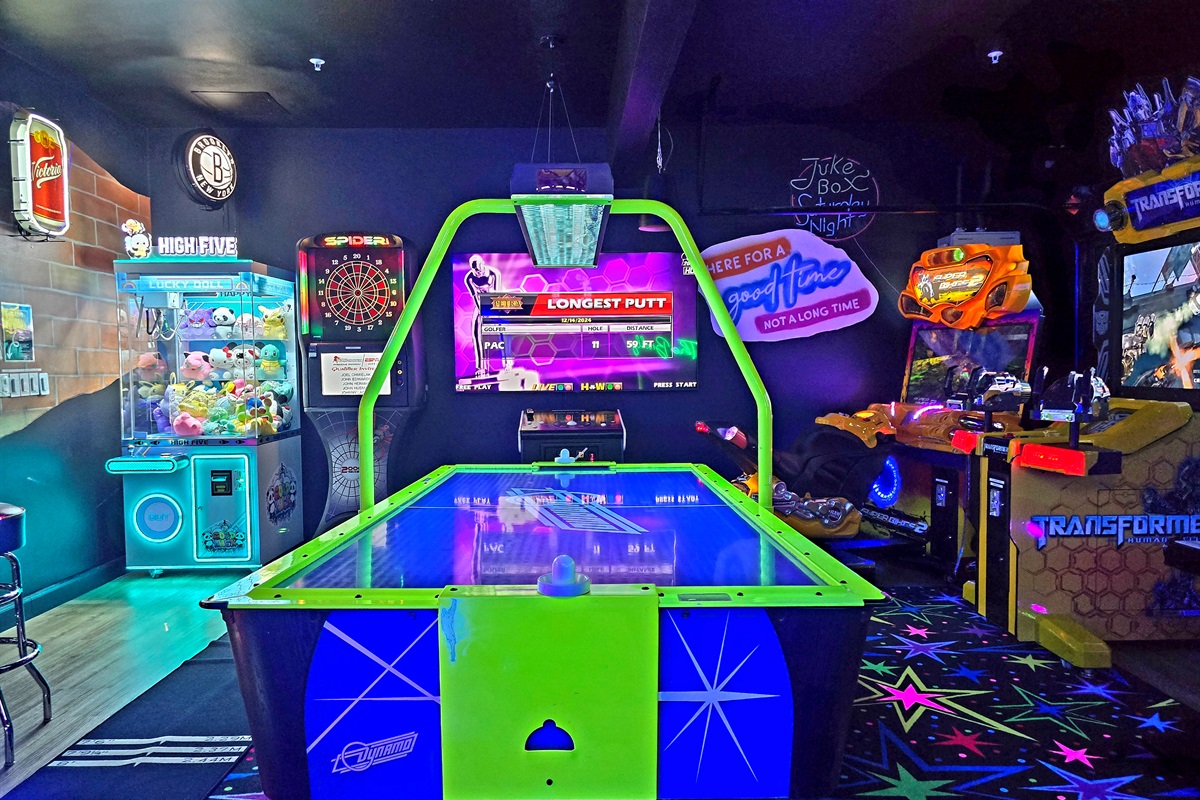 The game room is better than Dave & Busters! Climate controlled and a wide variety of pro-series arcade games for all ages!