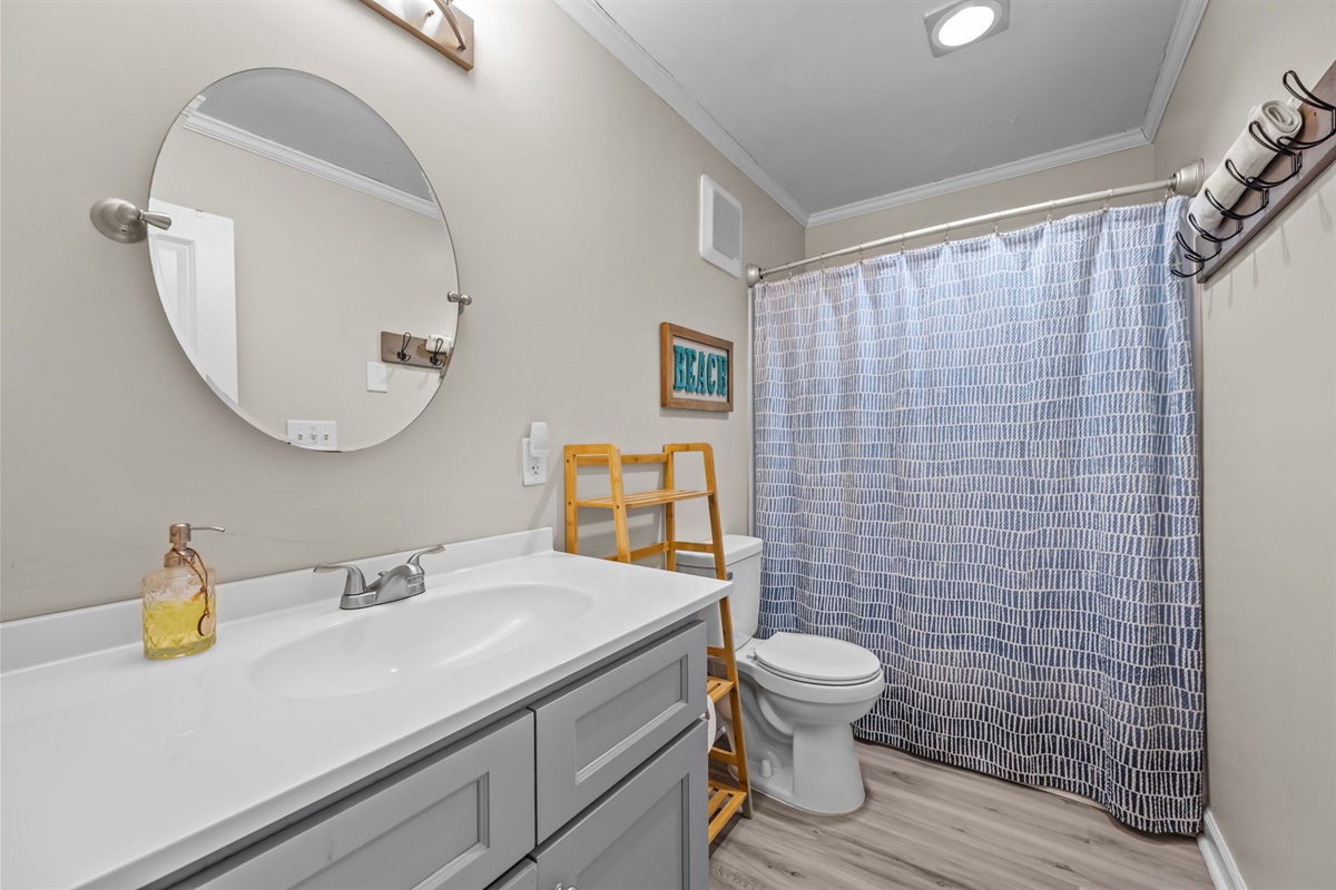 Coastal vibes and extra wide vanity