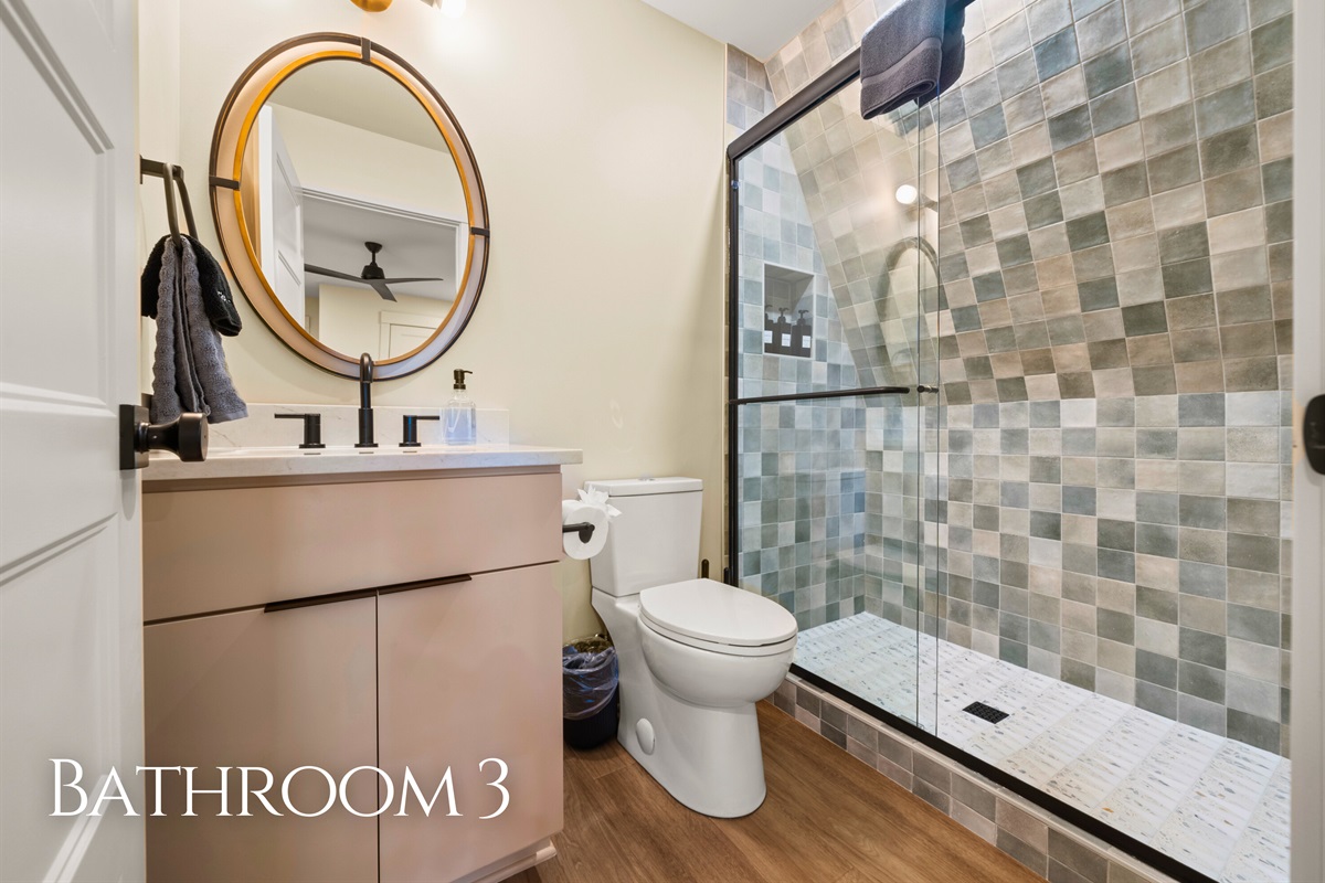 This bathroom feels bright and polished, with beautiful finishes and a clean design that keeps everything feeling fresh and elevated.