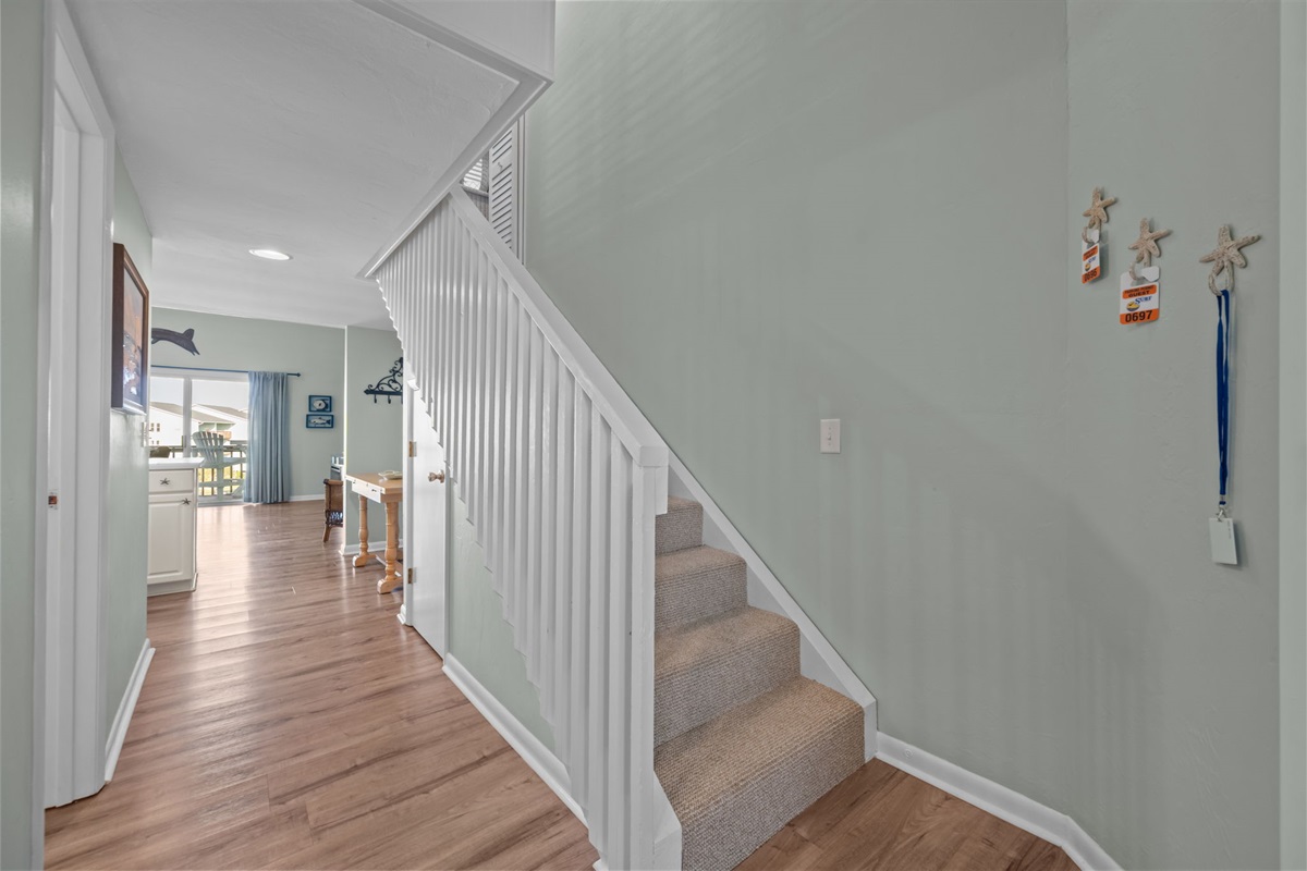 Staircase leading to the loft with easy access from the main living area