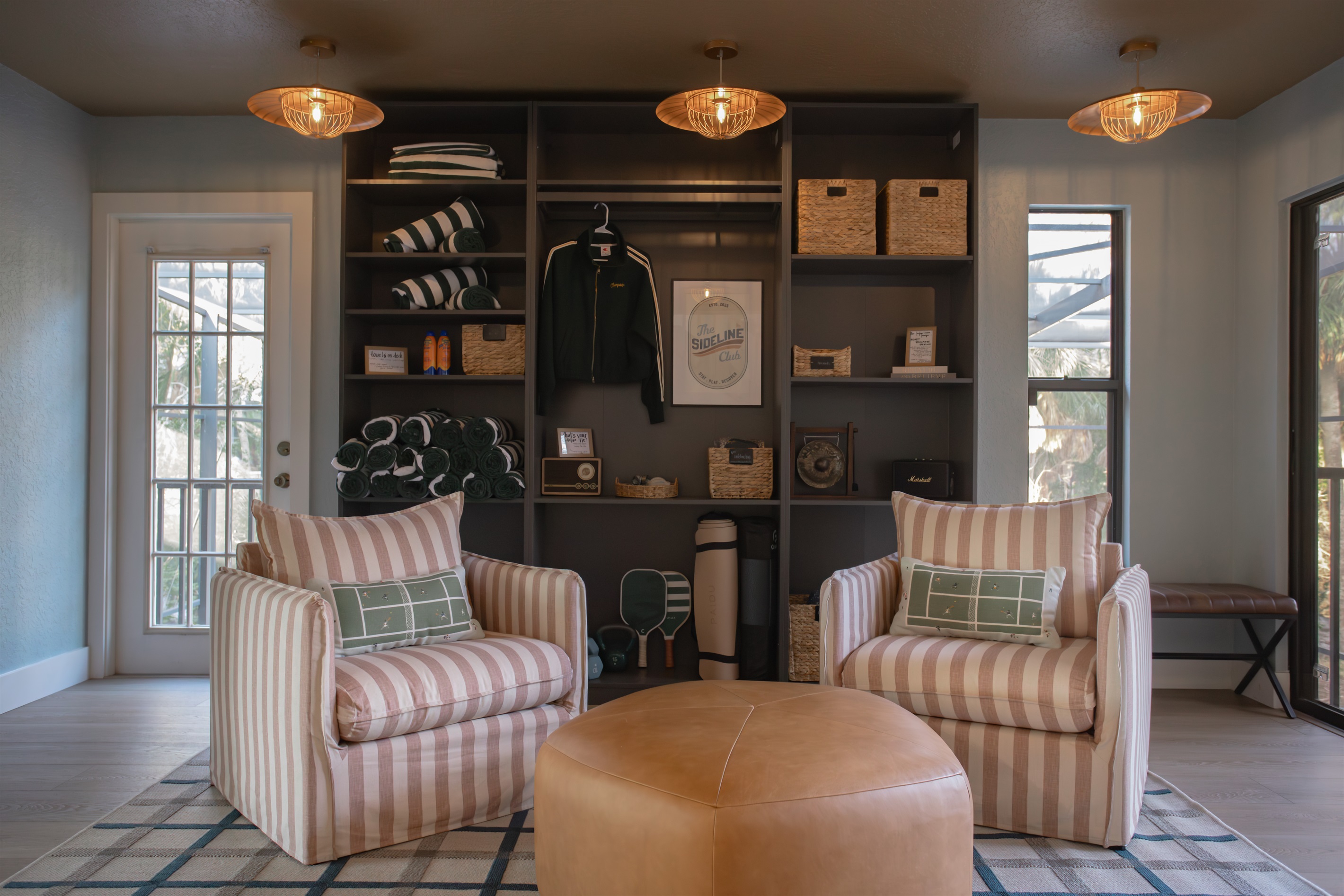 A space to just chill, use our compression boots, connect to the bluetooth and breathe.