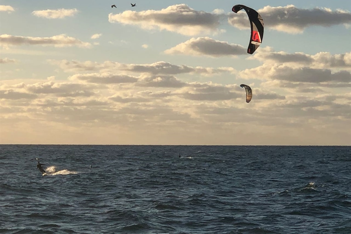 Pompano Beach offers a separate area for "non motorized water sports" bring your kite or your chair, to Enjoy Kite Surfing, or enjoy the "dance" show of these modern day adventure seekers. 