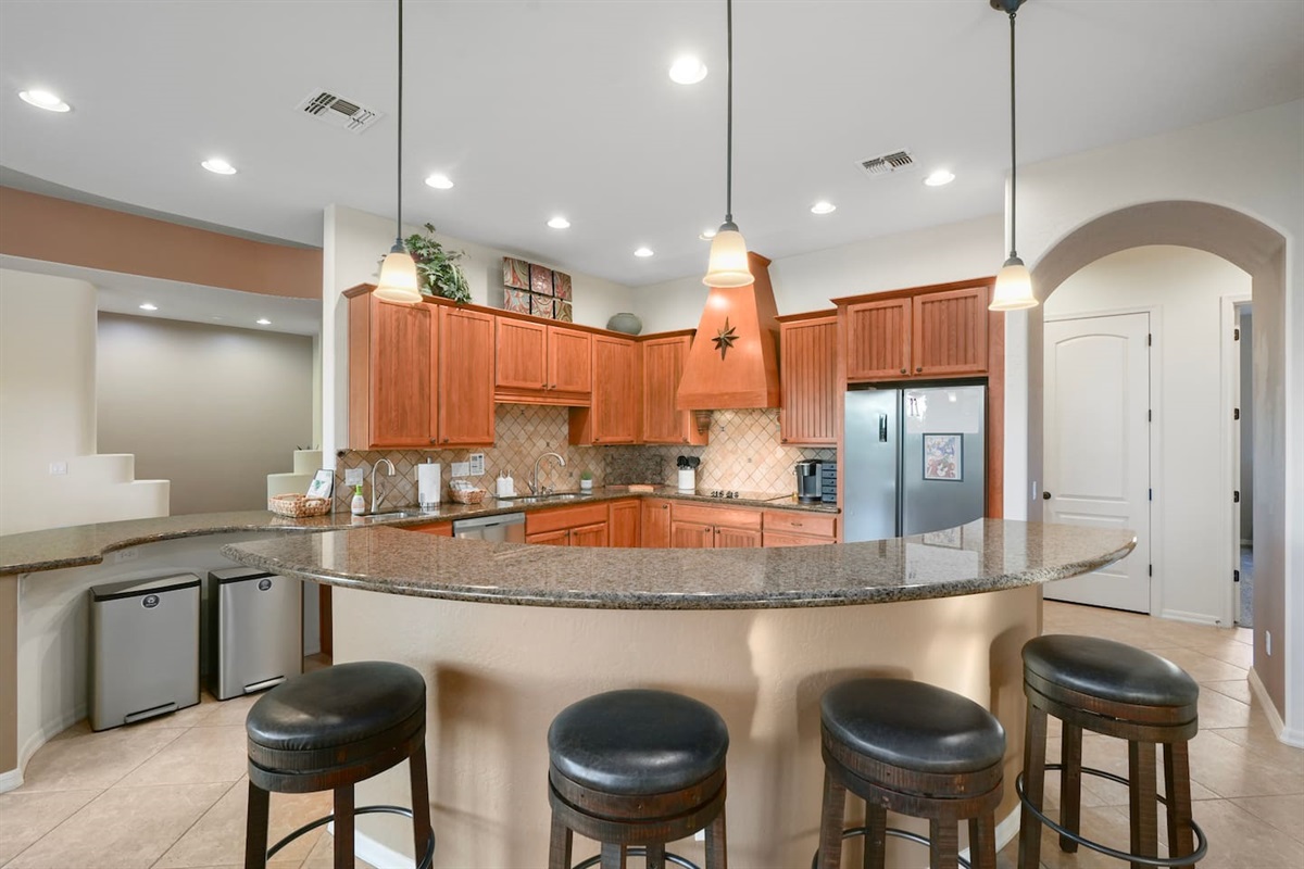 Open kitchen layout designed for entertaining and easy flow