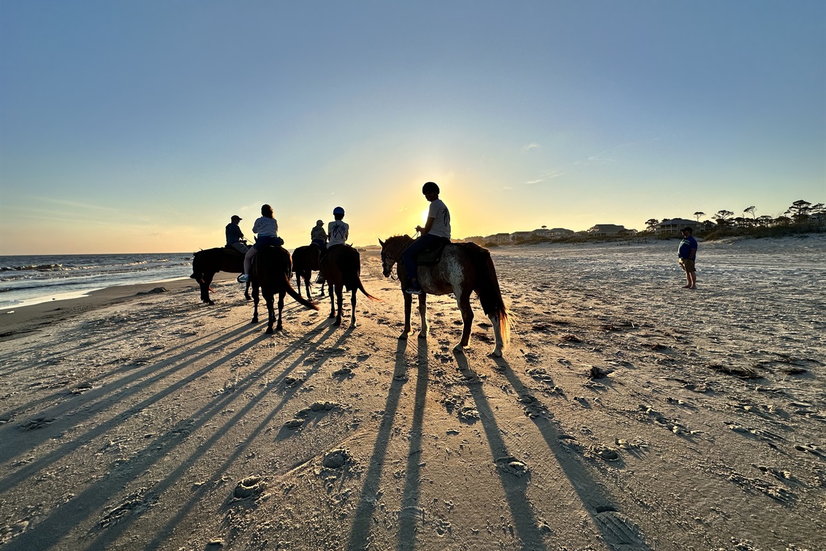 Ride into the sunset on the beach!