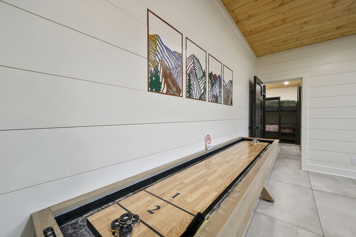 Challenge your crew to a round of shuffleboard—perfect for a little friendly competition during your cabin stay.