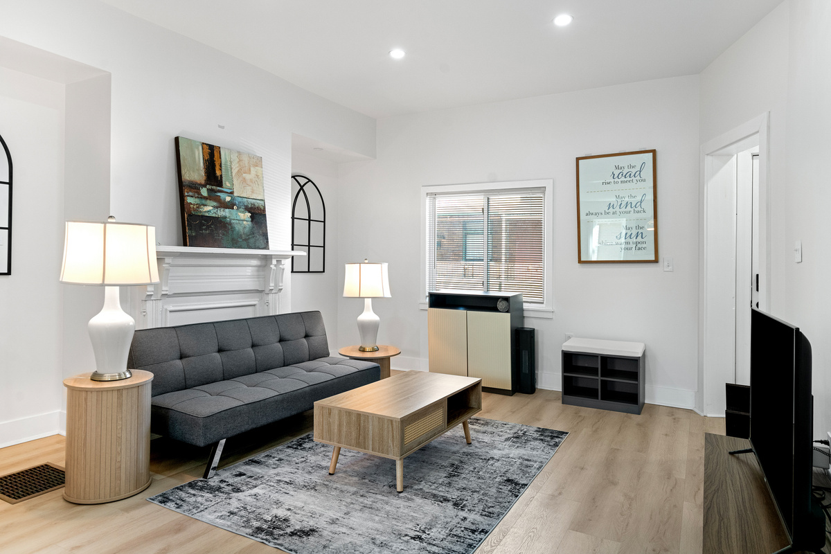 Living room with smart TV 