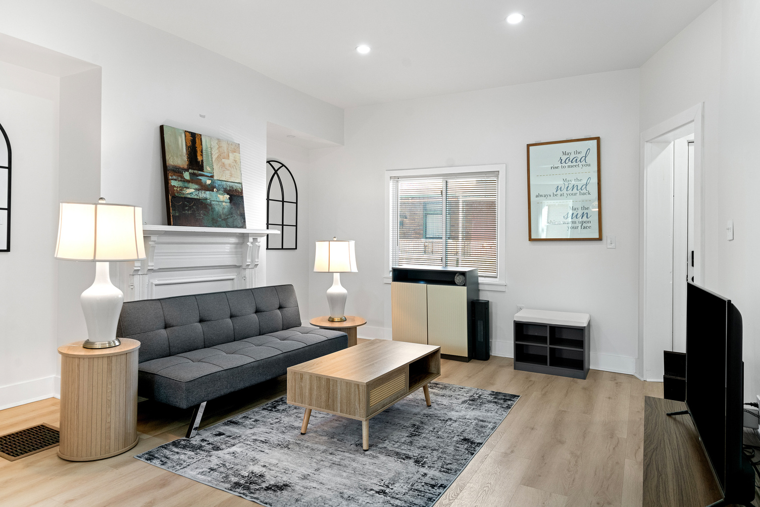 Living room with smart TV 