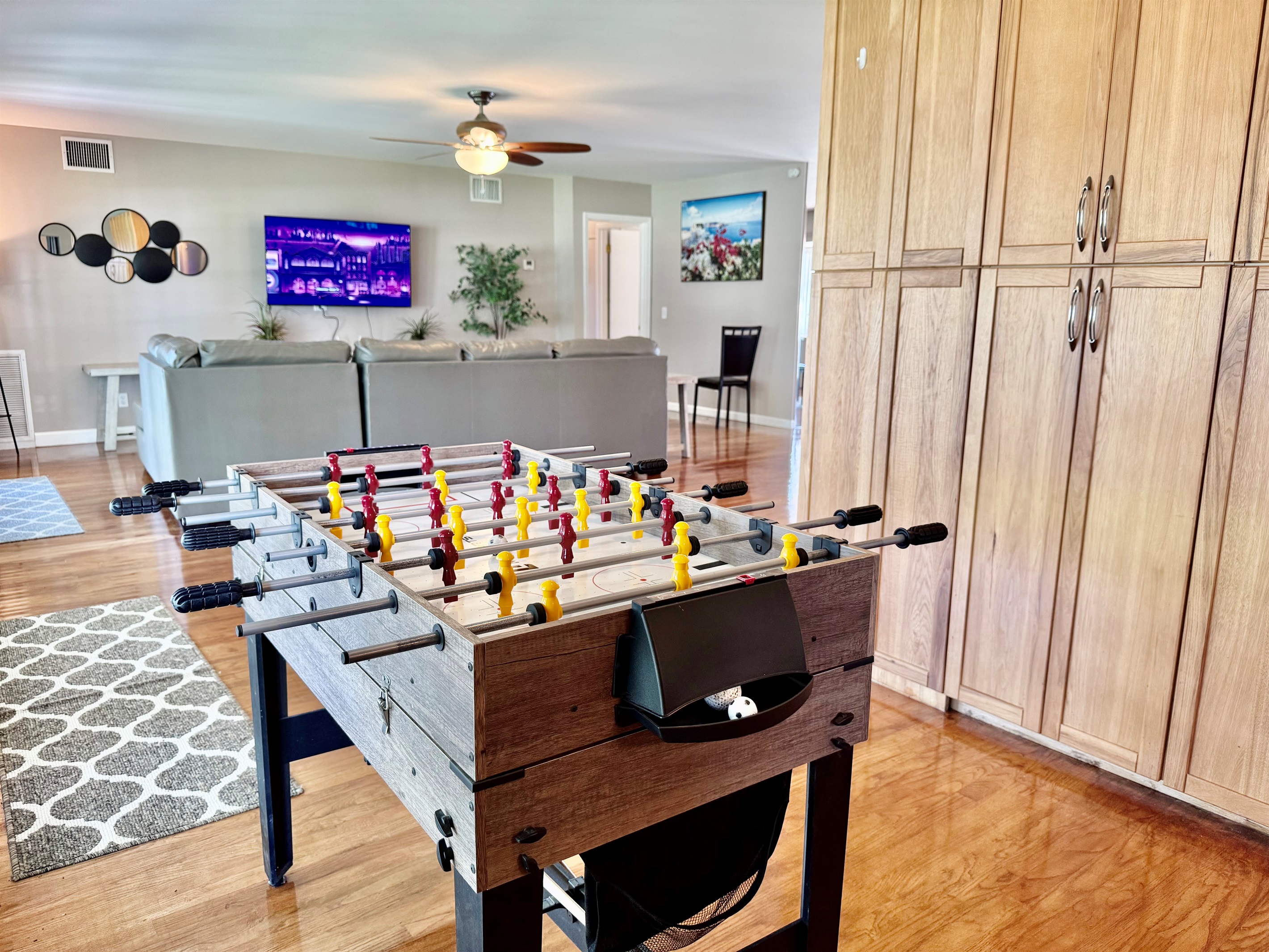 With a foosball table just steps from the main living area, there’s always fun to be had—rain or shine, day or night!
