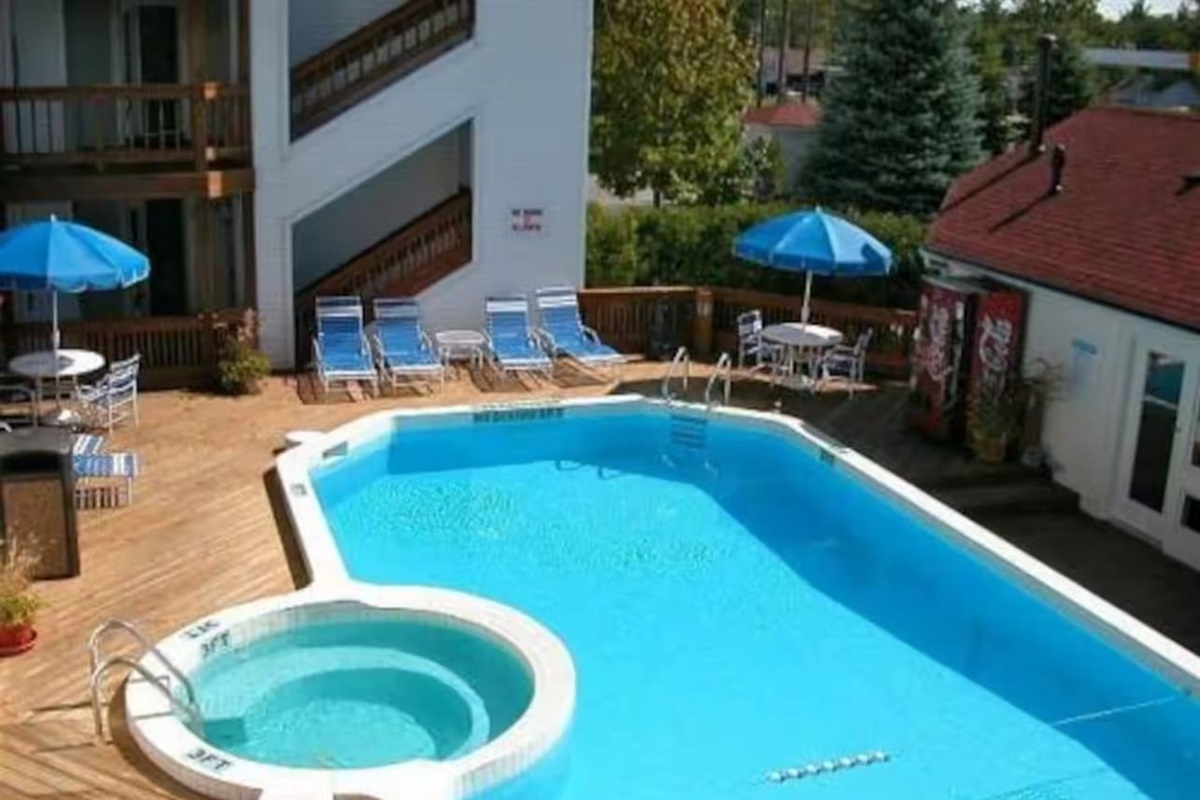 Amazing outdoor pool available if you feel like taking a break from the sandy beach. Pool and hot-tub open Memorial Day and close on Labor Day 