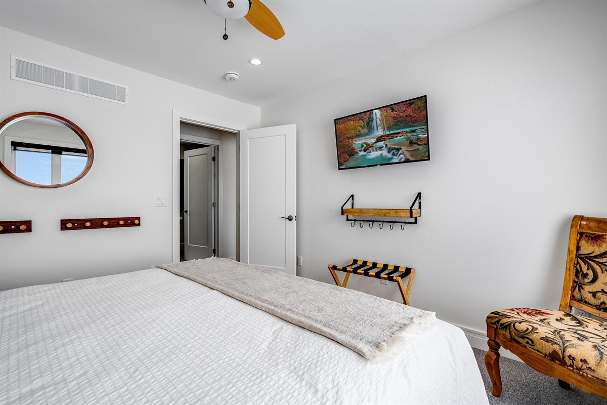 A King Bedroom with the perfect blend of modern calm and warmth.