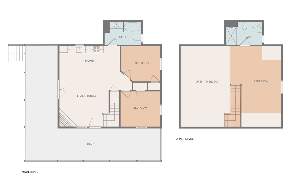 Two-story layout with space for the whole group