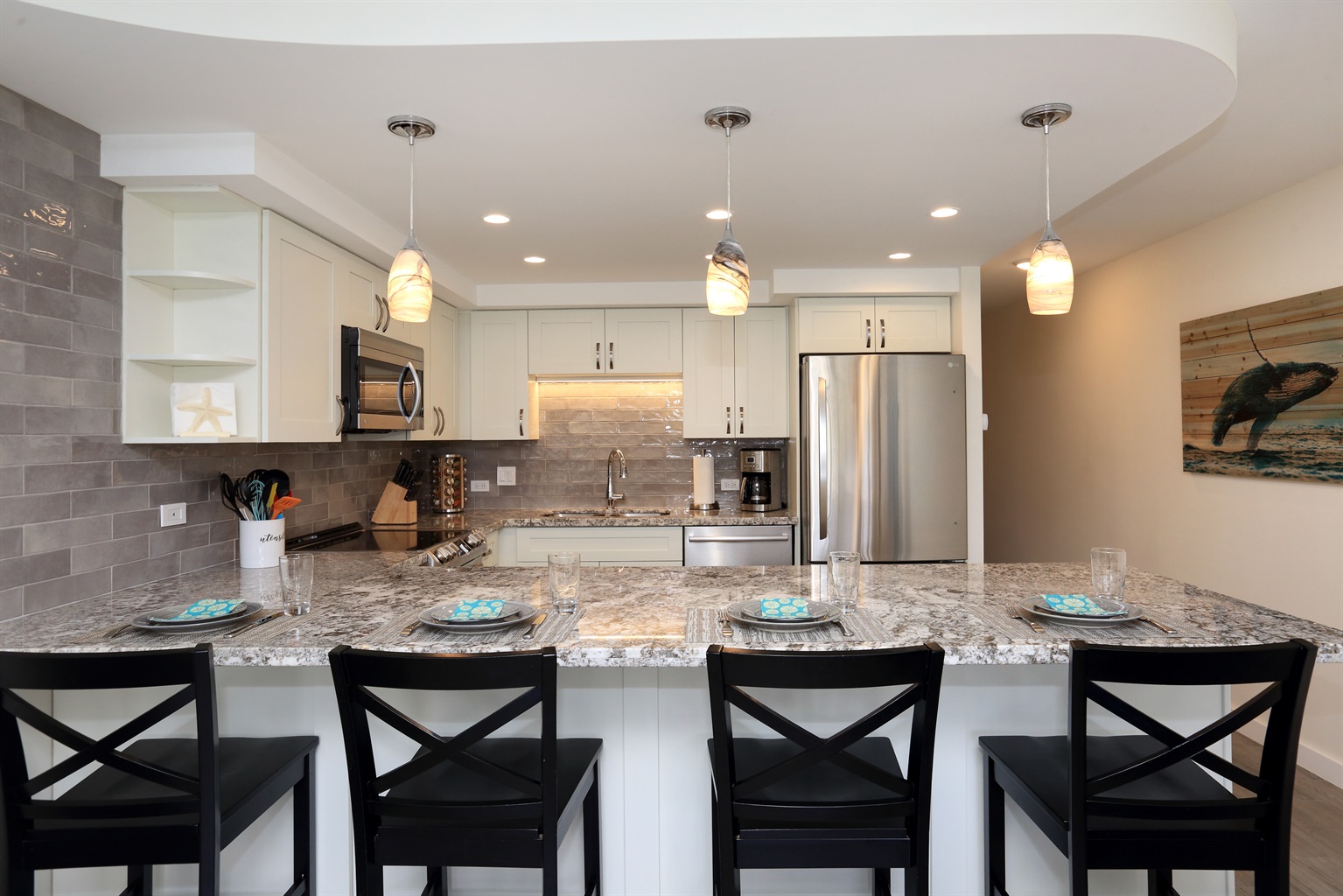 Beautiful kitchen with stainless appliances