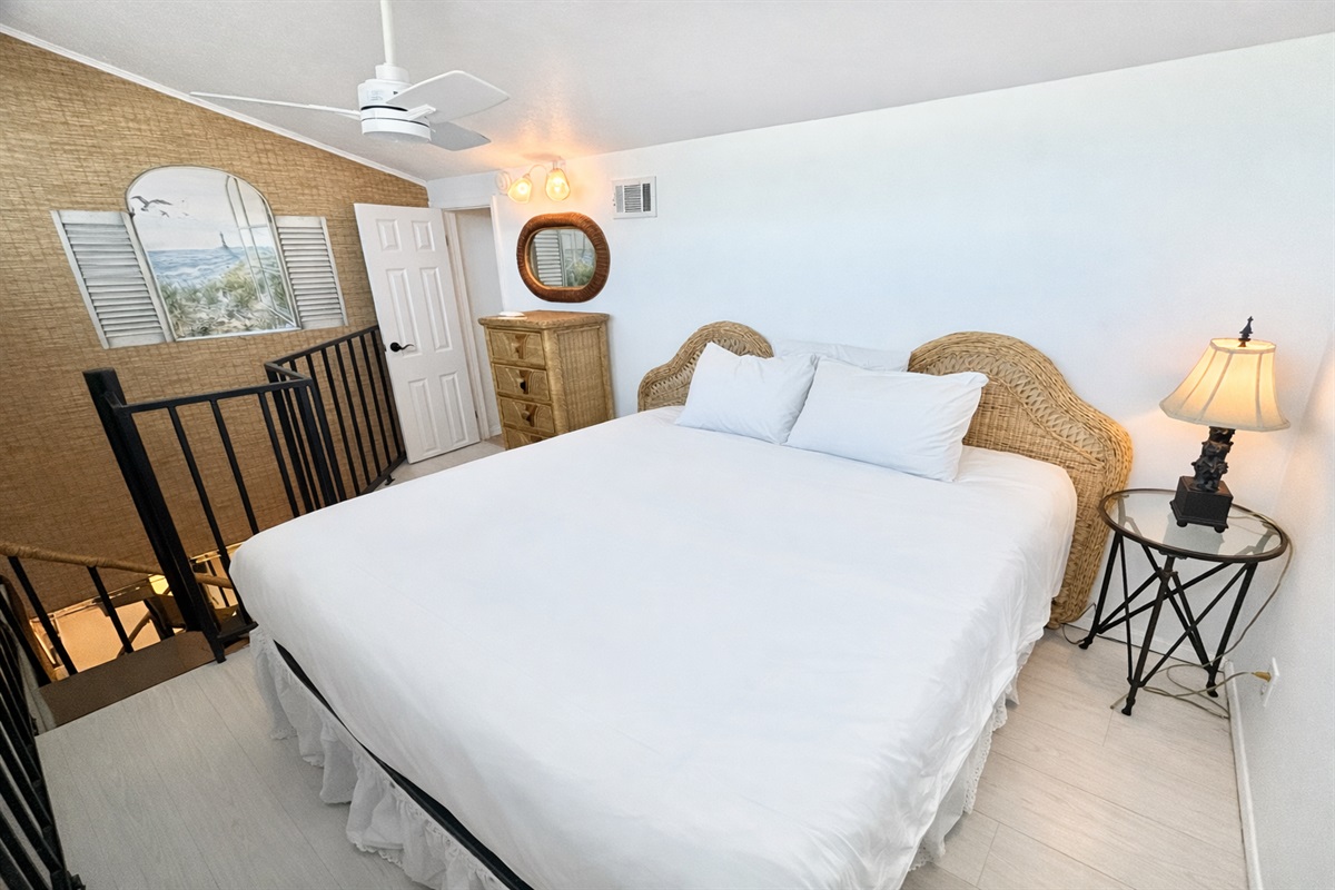 Loft area with king bed!