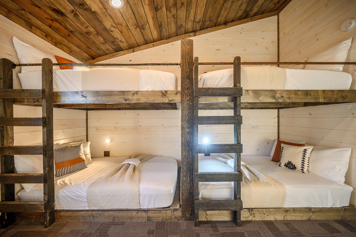Four cozy beds mean everyone gets their own comfy spot