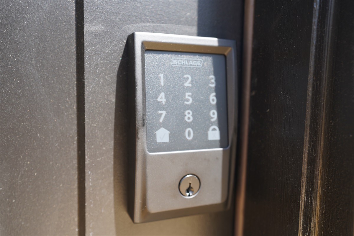 Smart Wi-Fi enabled door lock that provides you with a unique code.