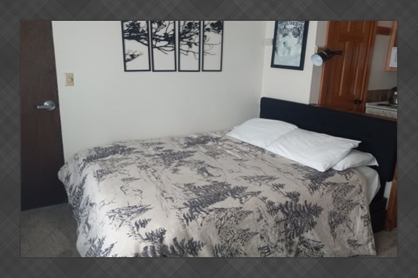Full-size bed.