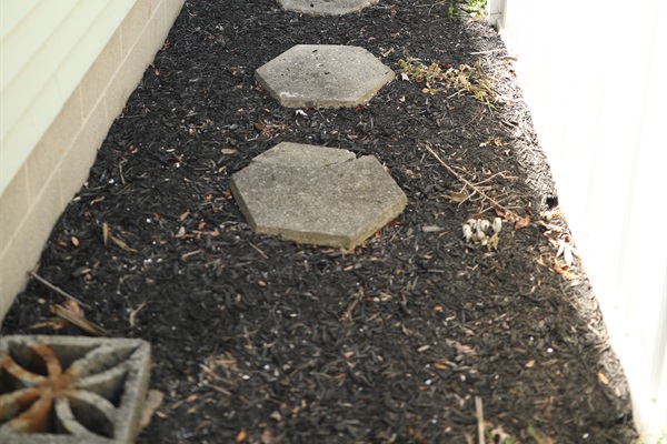 Pavers on North side of house toward back yard