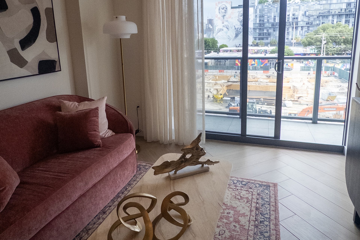 Sink into the sofa and slide open the doors to your private balcony - Wynwood Walls and the skyline are your backdrop.