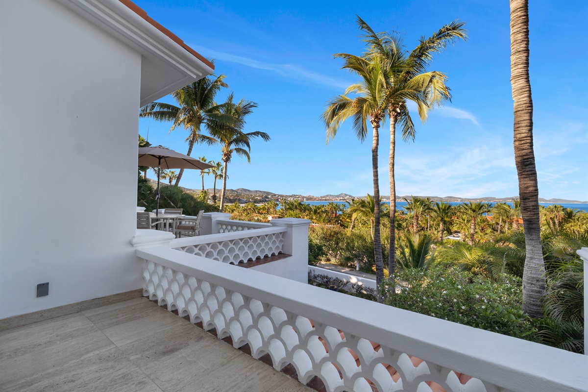 to a private patio