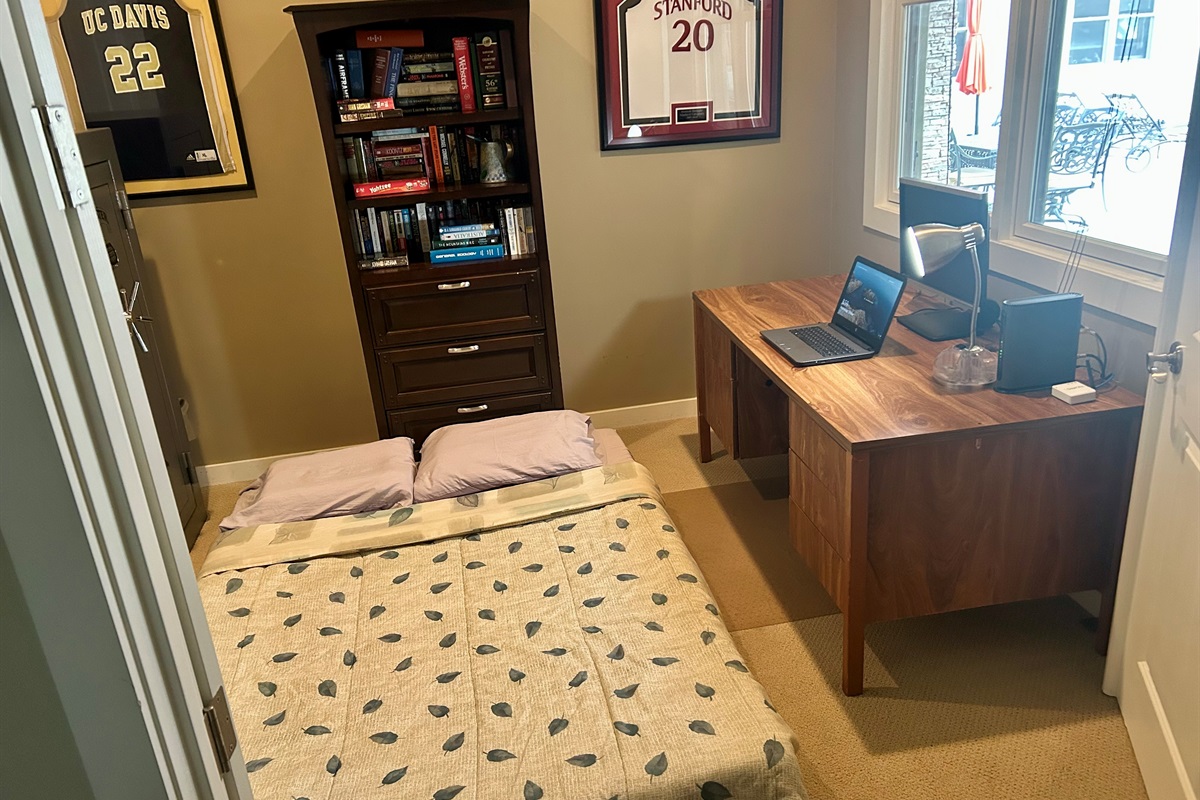 Queen floor mattress for the den bedroom