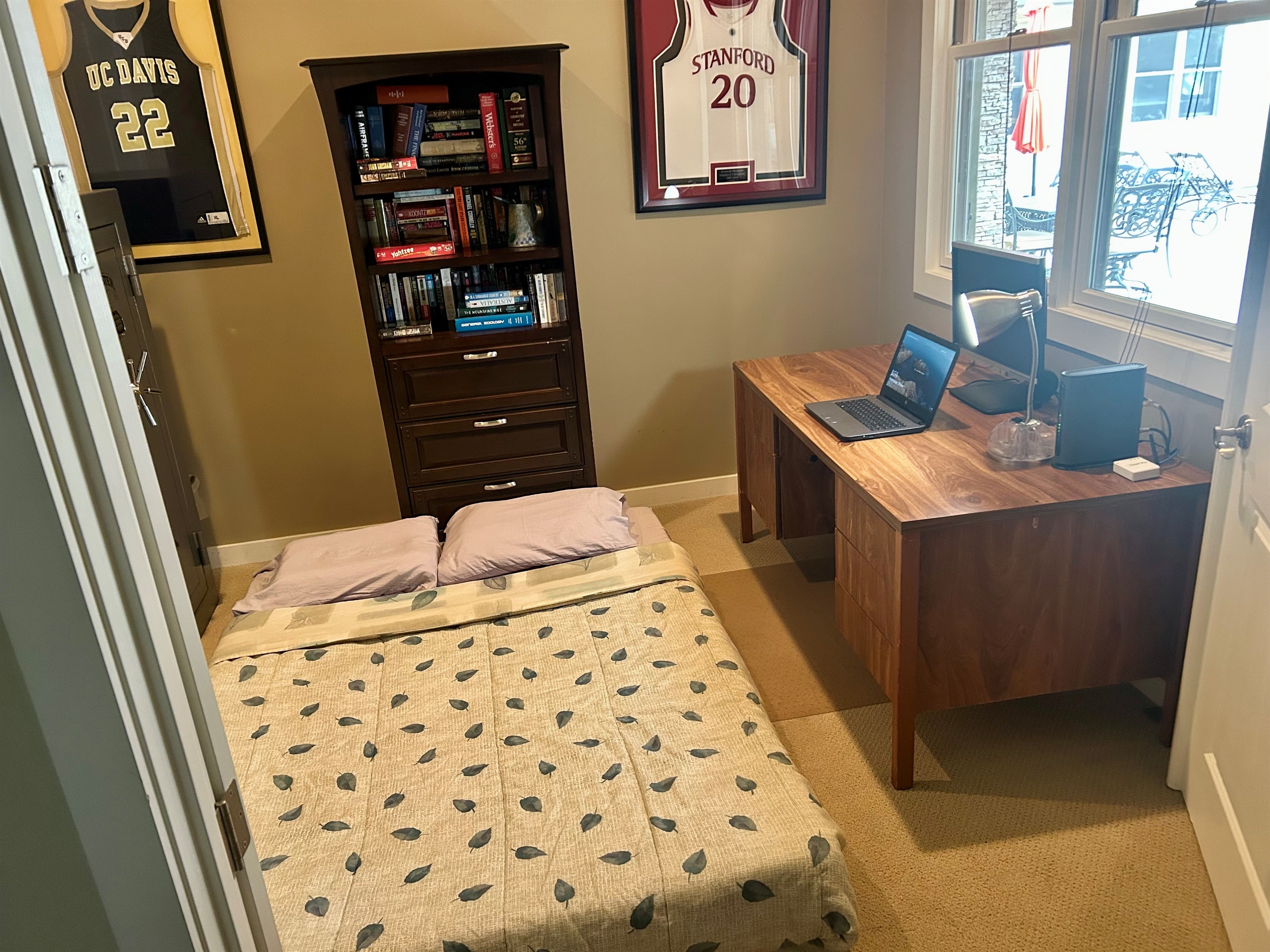 Queen floor mattress for the den bedroom