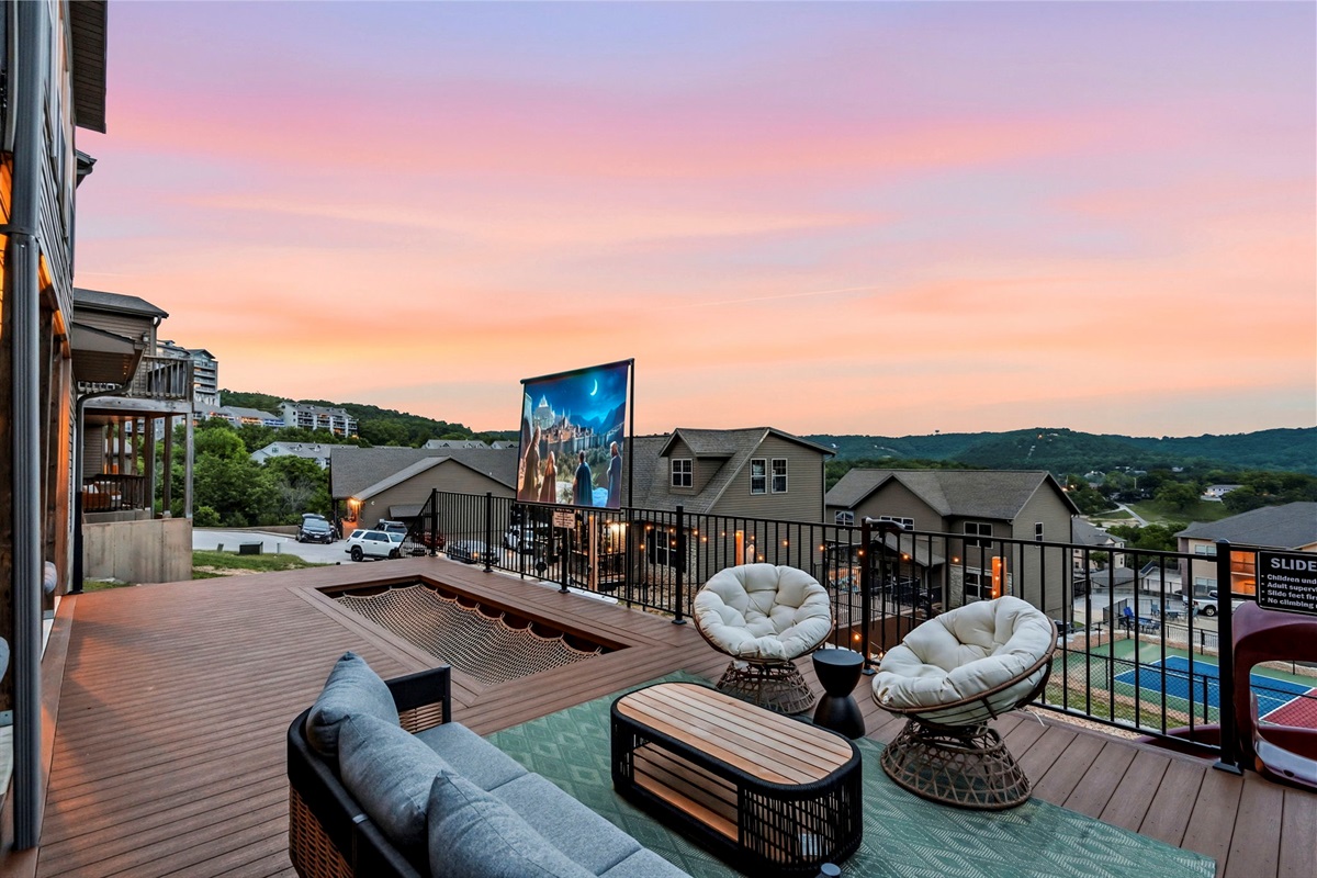 Sit back and relax with an outdoor movie!