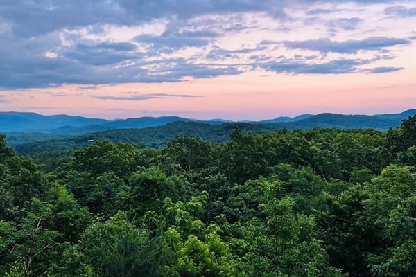 Sunset on the top deck
