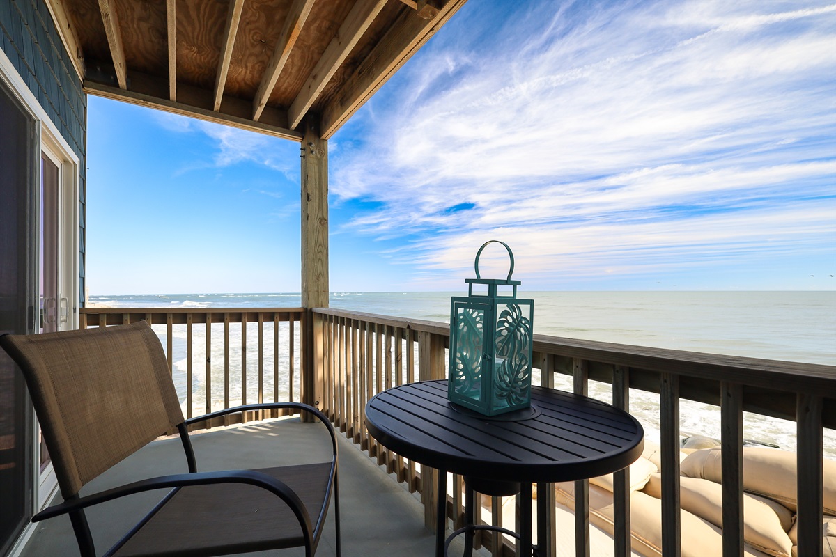 Balcony with comfortable furniture