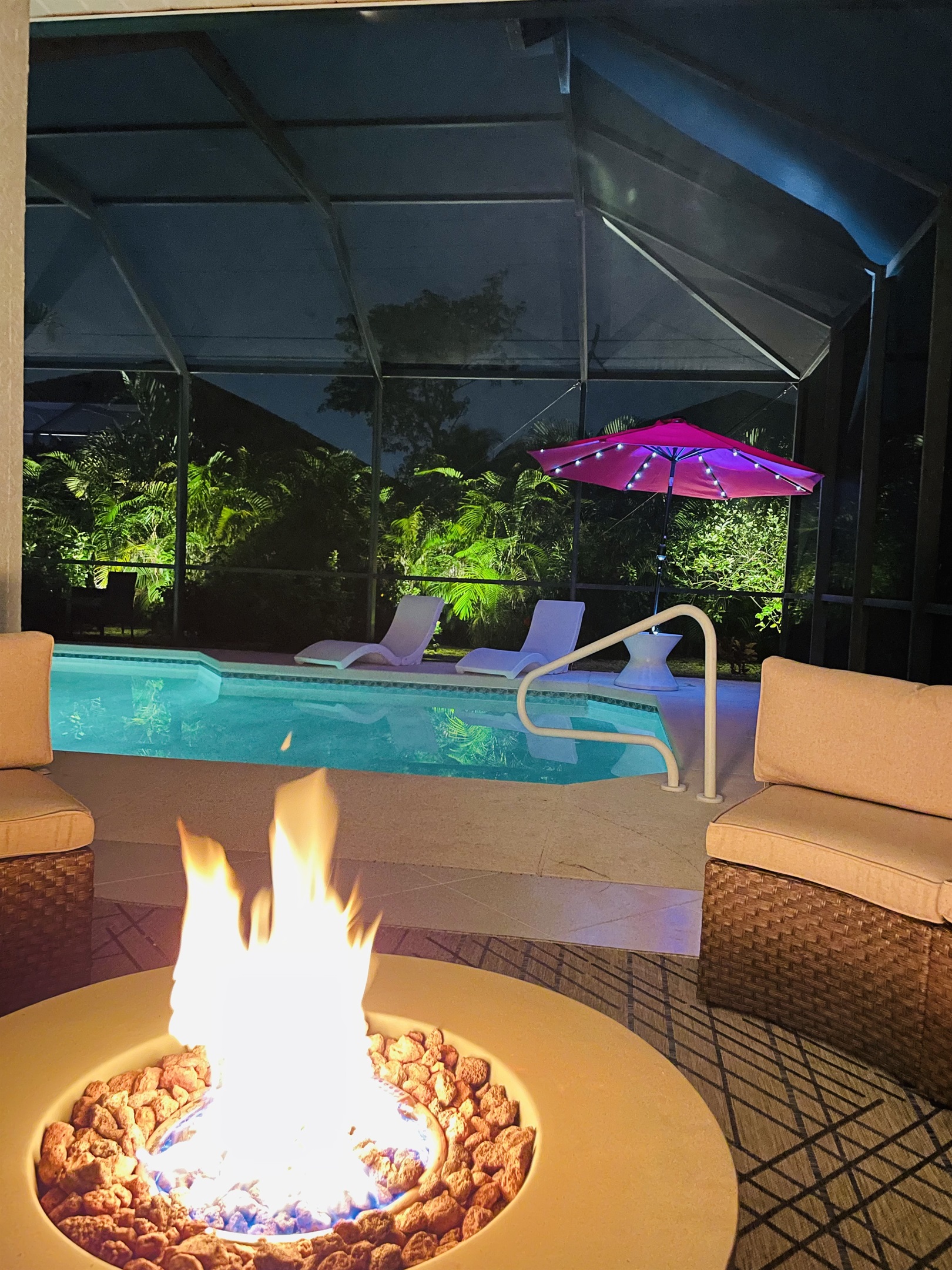 Pool at night