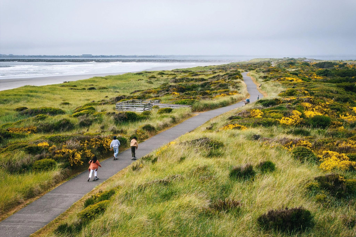 {Beach Trail} Stroll scenic trails through rolling coastal dunes with easy access to miles of beautiful Pacific shoreline.